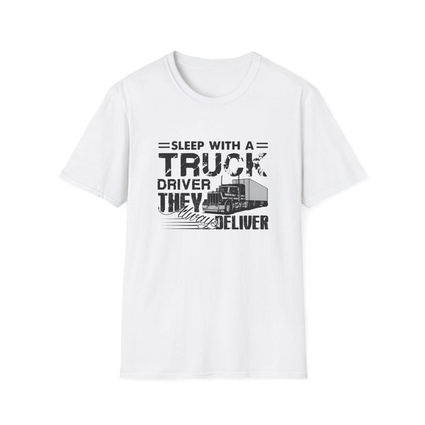 Funny Trucker Shirt, Sleep With a Truck Driver Tee, Truck Driver Gift, Trucker Wife Shirt, Husband Gift, Women Trucker Tee